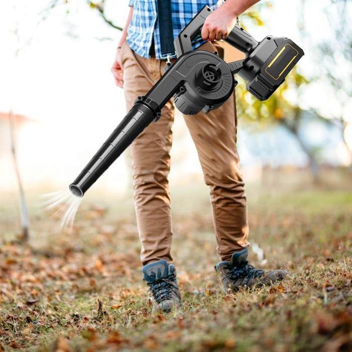 21V Leaf Blower, 3.3 m³/min, Lightweight, for Garden, Patio, Leaf Blowing and Dust Removal - Black