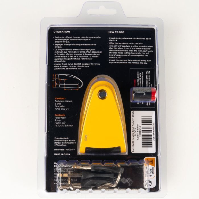 Disco de alarma SRA para Motoblouz
