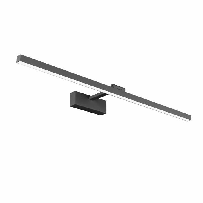 Lampe pour Miroir LED Salle de Bains IP44 16W 1170lm Lampe Armoire Applique Murale Intérieure Moderne Luminaire 4000K, Noir