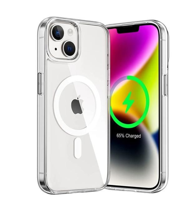 Coque MagSafe - HQSELECTION - iPhone 14 - Transparent - 2 Verres Trempés - Protection Caméra