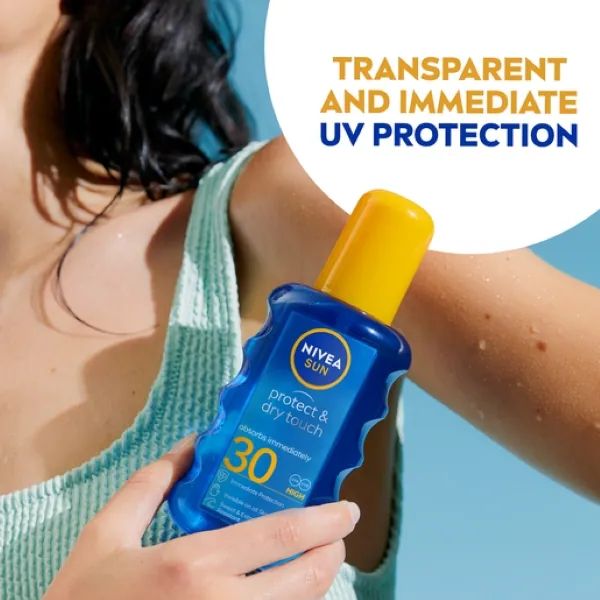NIVEA SUN Chladivý opalovací krém ve spreji Protect & Refresh SPF30 200ml