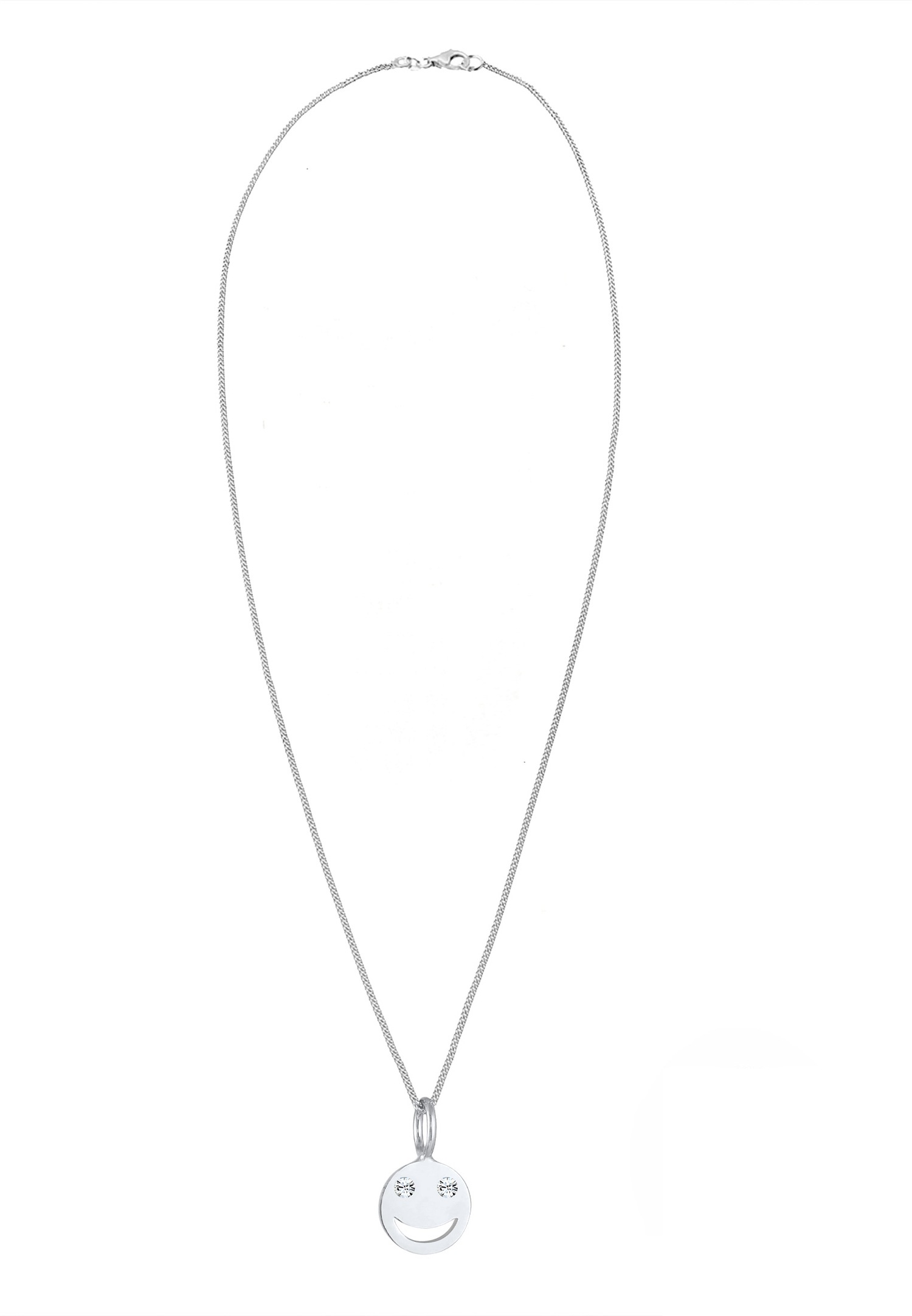 Elli Femmes avec pendentif Smiling et cristaux en argent sterling 925