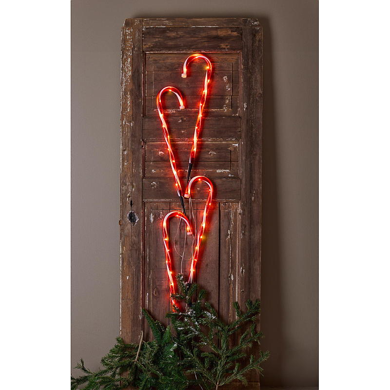 Hjem Lysdekoration 4 stk., Polkagris