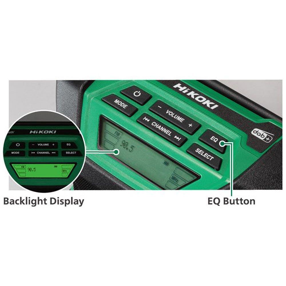 HIKOKI 18V Bluetooth-Baustellenfunkgerät UR18DA(H4Z)