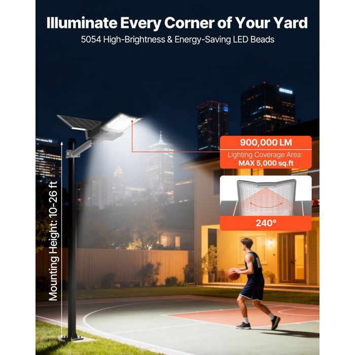 Outdoor solar street light - DUOKU - RBTYNLD-001 - 12000 W - 900000 lm - IP65