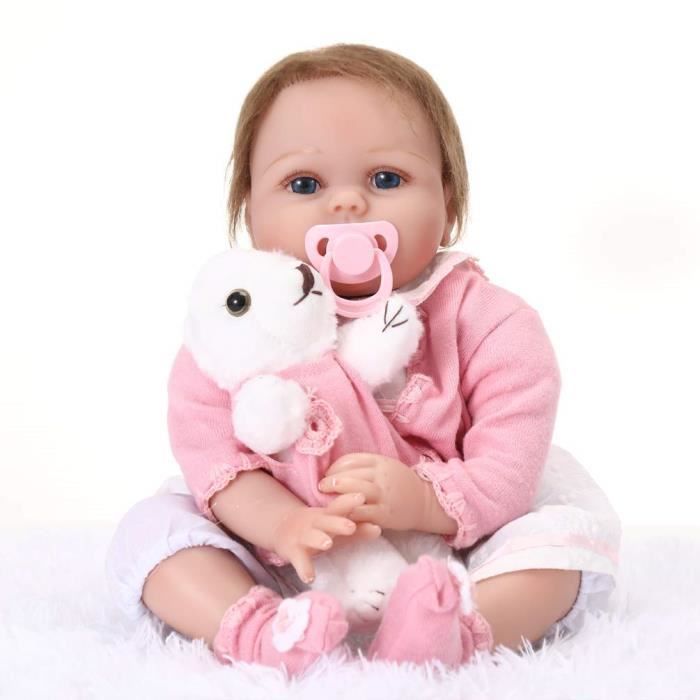 ZIYIUI Rebornpop, 55 cm, gemaakt van siliconen, realistisch en magnetisch, voor kinderen vanaf 3 jaar.