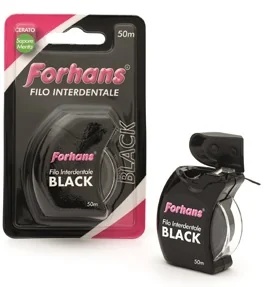 FORHANS Forhans Zahnseide mit schwarzem Minzgeschmack, 50 Meter