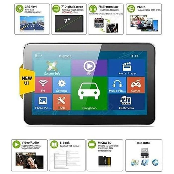 Car GPS, 7 Inch Navigation for Car, Truck, Heavy Duty, Navigator with HD Touch Screen Multi-Language Guide[1]