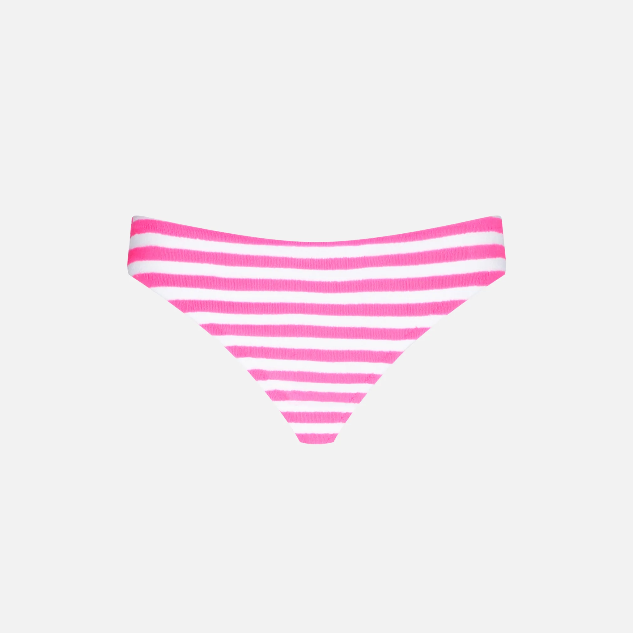 Slip da bagno da bambina a righe rosa e bianche