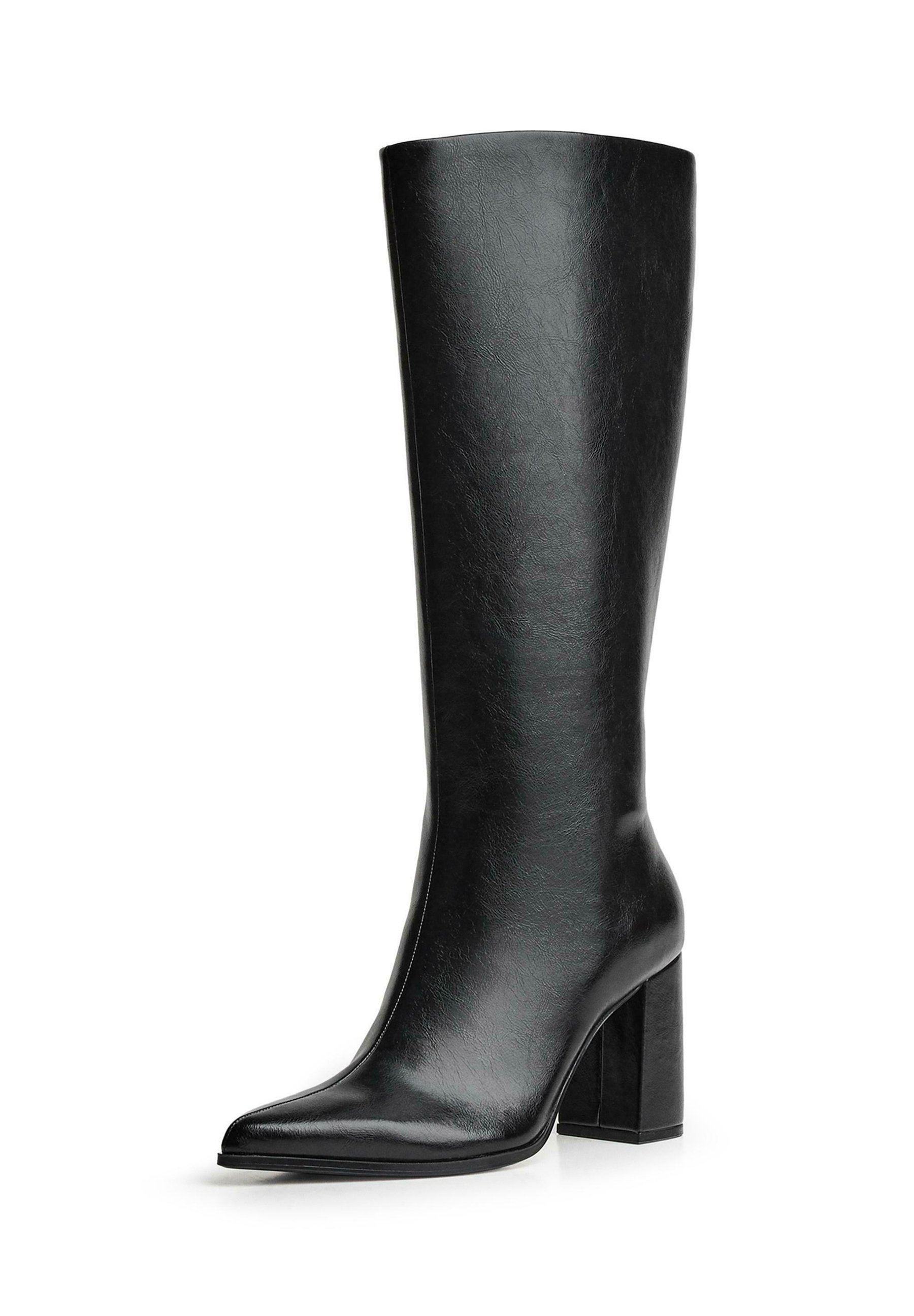 Bershka Stiefeletten mit hohem Absatz – schwarz