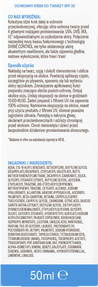 Kolastyna Sun Super-Mat SPF30 - Krem do twarzy 50 ml