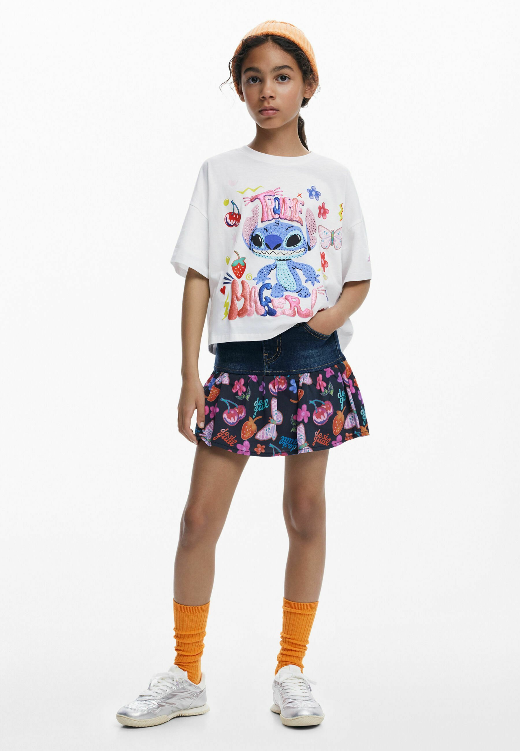 Desigual RUFFLE - Gonna in denim - blu