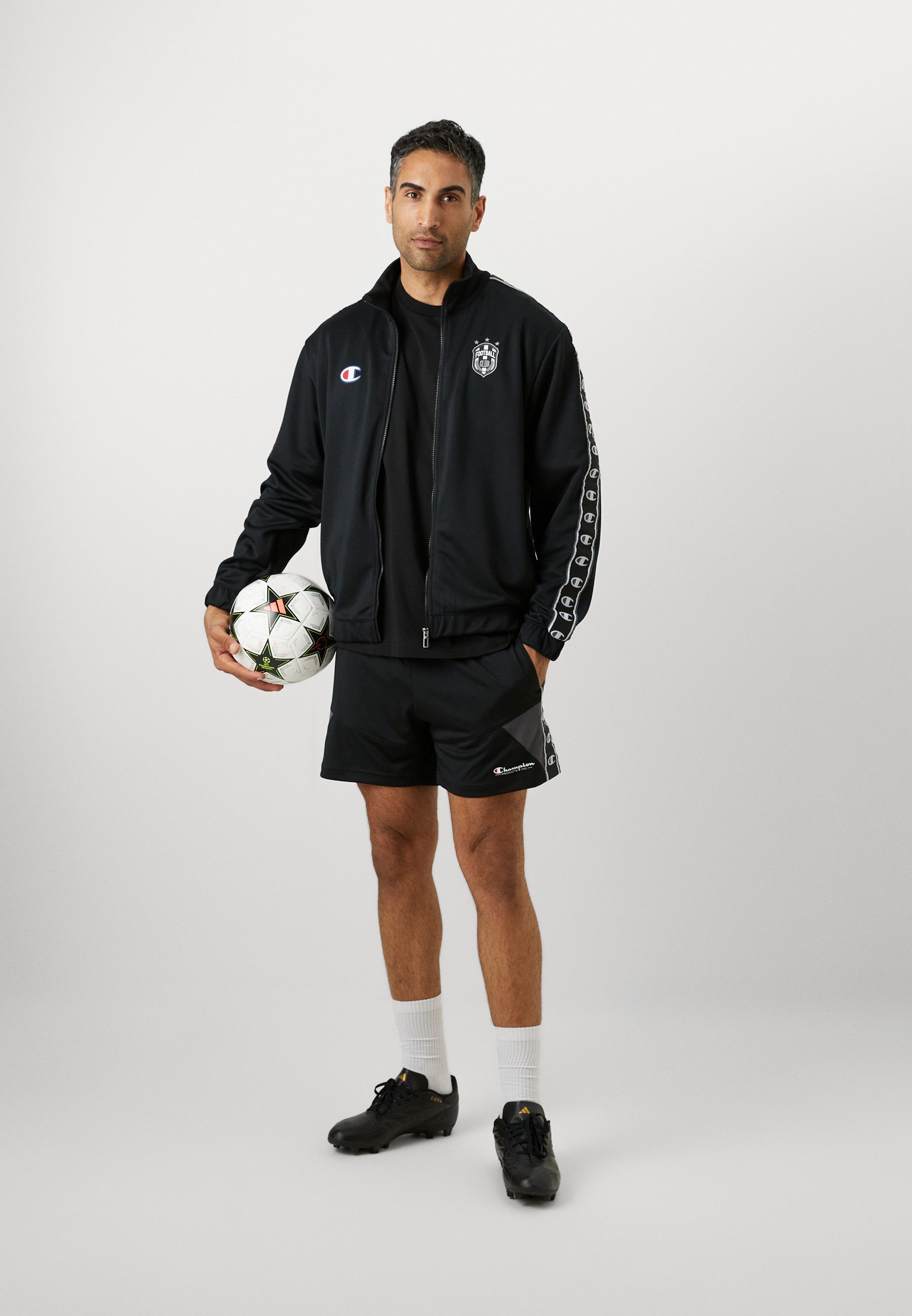 Veste d'entraînement Champion SPORTS HERITAGE FULL ZIP TRACK - noire