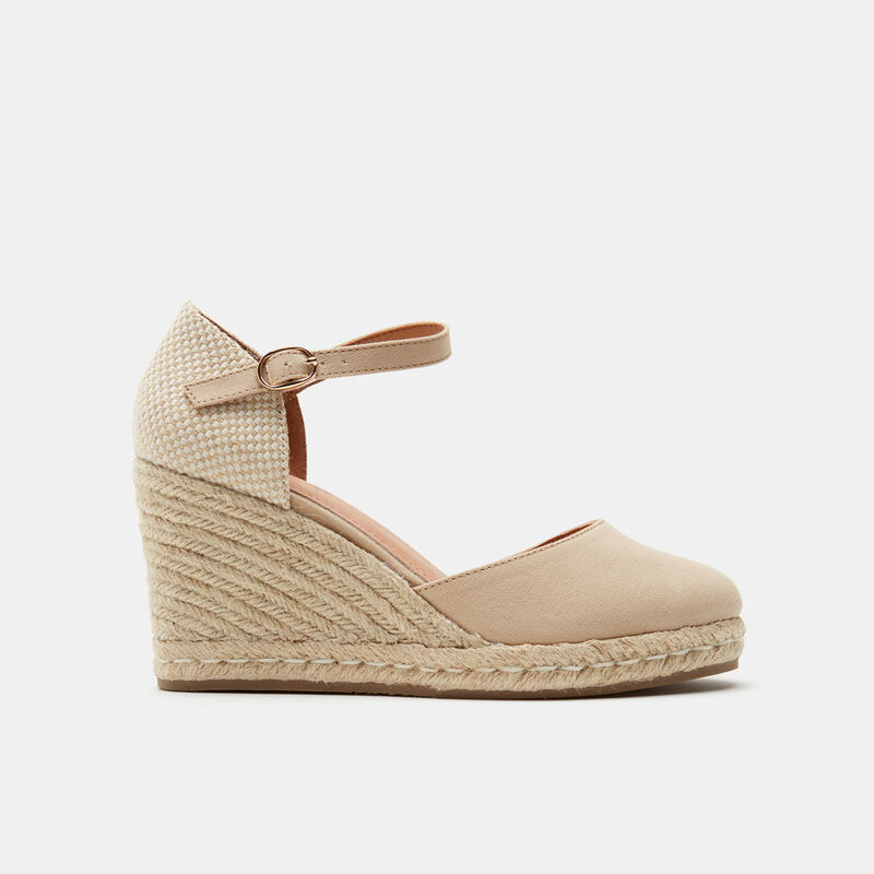 BATA Espadryle damskie na koturnach 8 cm