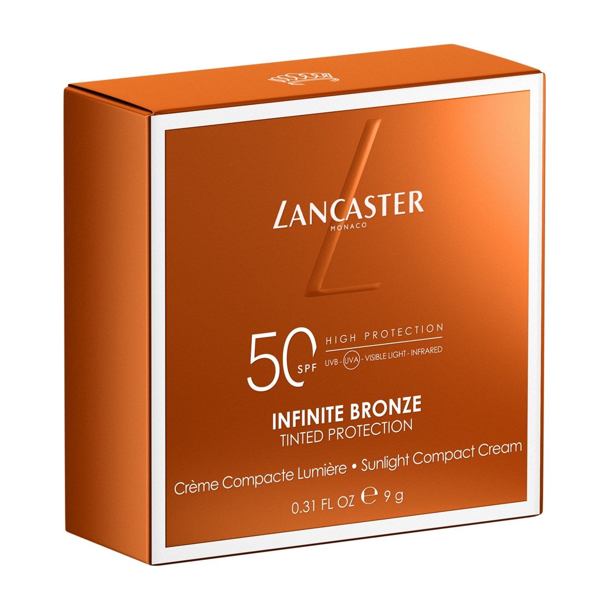 Kompaktna krema za sončenje Infinite Bronze SPF50 Zaščita obraza