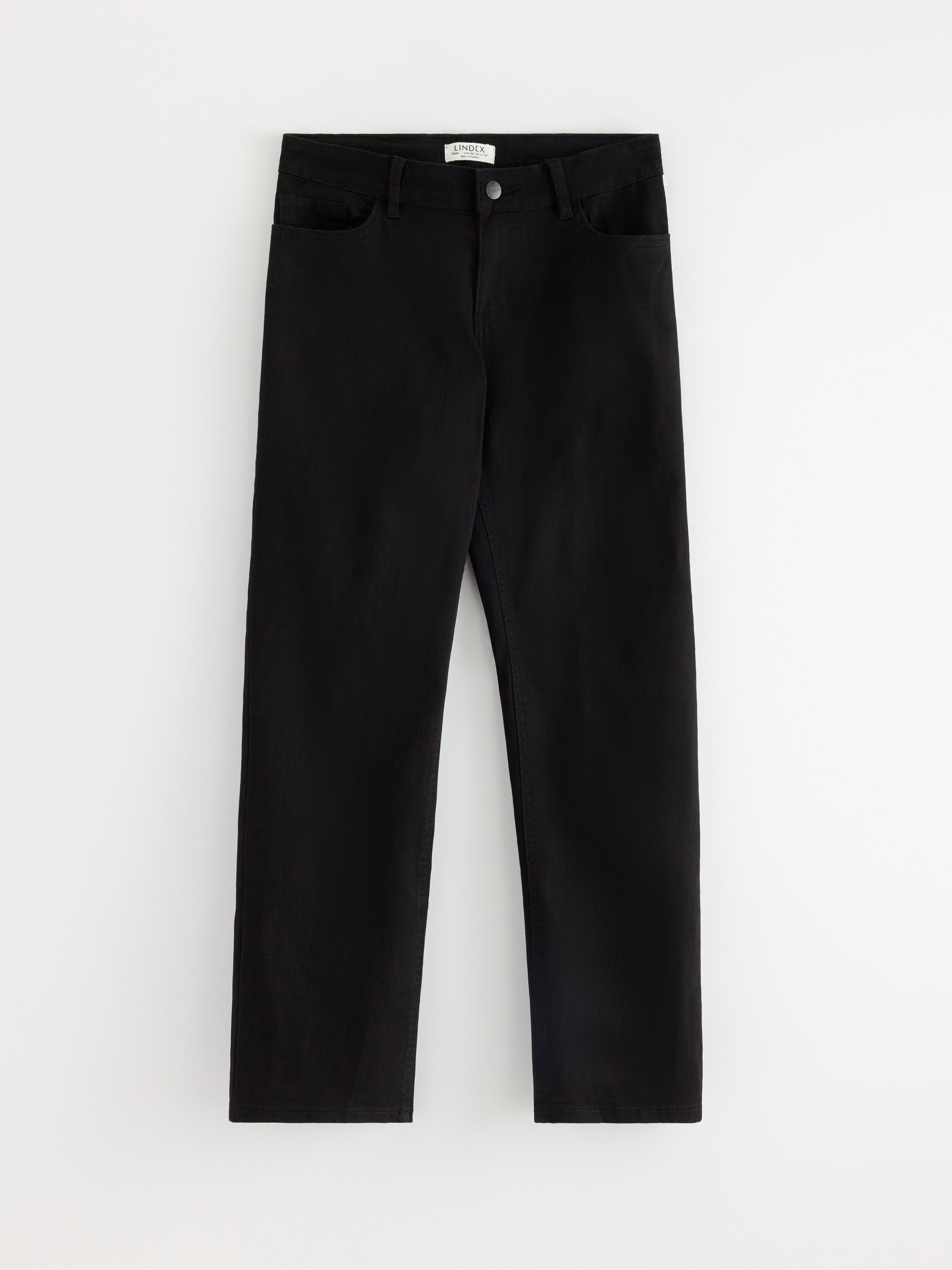 Calça jeans reta STELLA preta