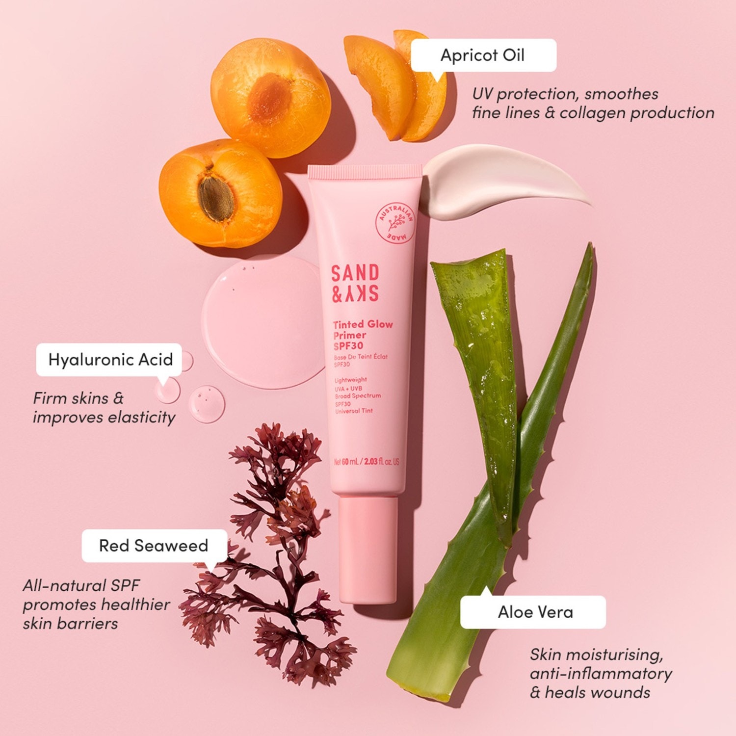 Sand & Sky Sonnenschutz Getönter Glow Primer LSF 30 Sonnenschutz - 60 ml