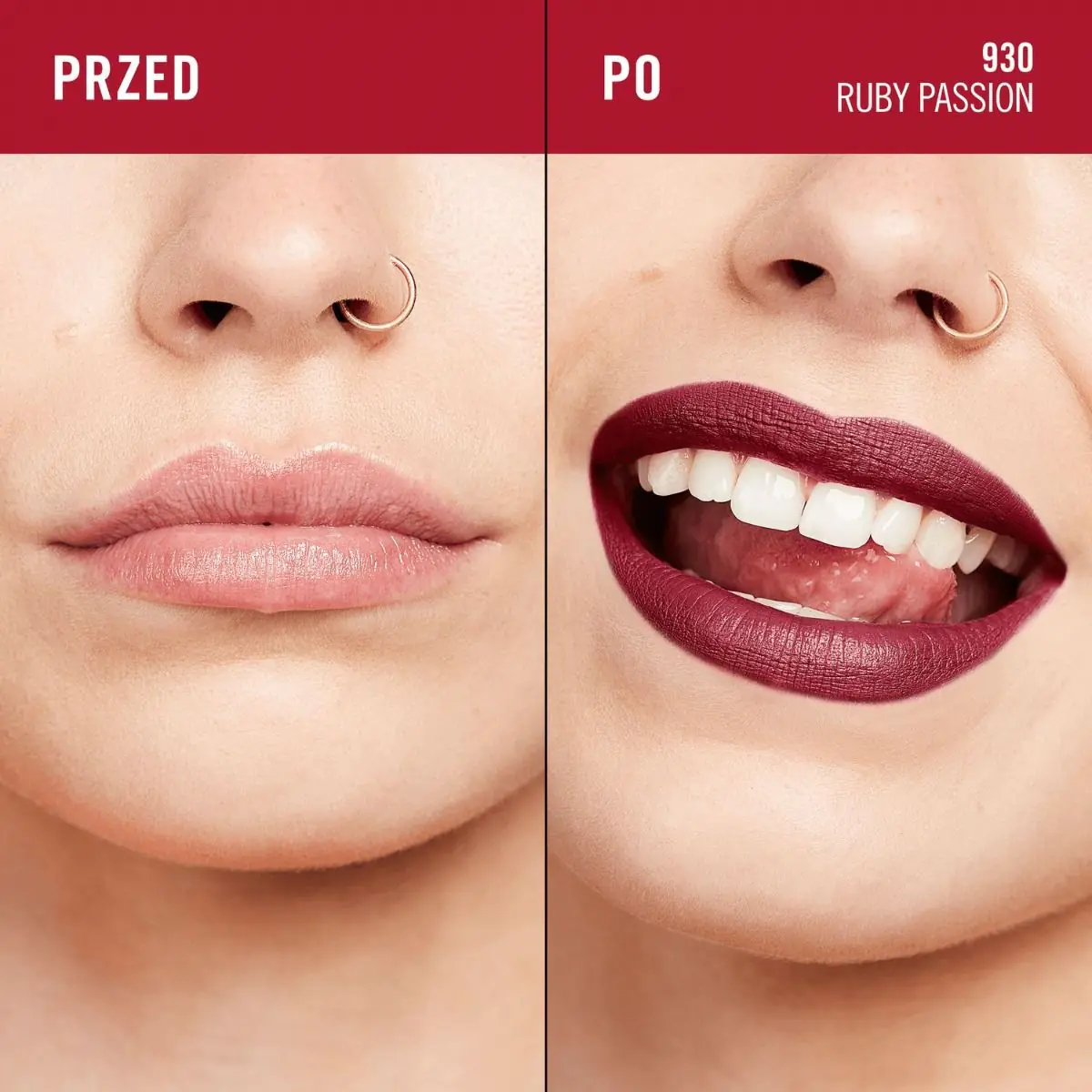 Rimmel Lasting Mega Matte Pomadka do ust 930 Ruby Passion