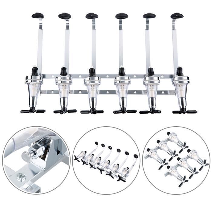 Finether Six Wall-Mounted Bar Butler Bottle Holder, Bottle Dispenser for Beverages/Wine/Juice/Cocktails/Alcohol, with Dispenser