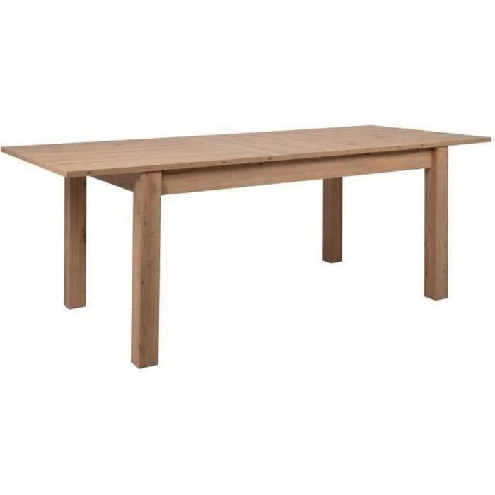 Mesa de comedor extensible para 6-10 personas - Rectangular - MDF - Estilo industrial - Bergen - L 160-200 x An 75 x Al 90 cm