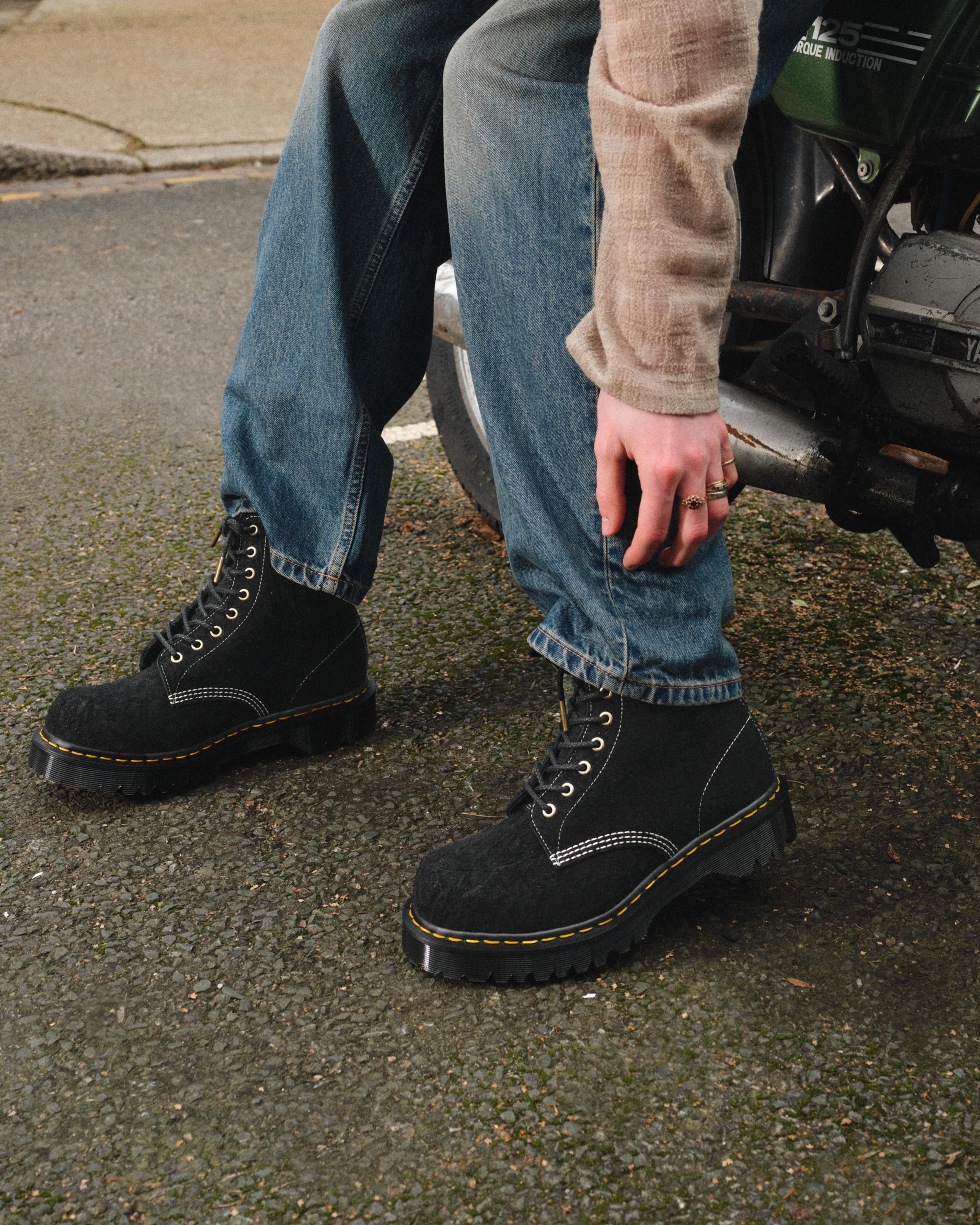 1460 Pascal Made in England Emboss Suede Lace Up Boots