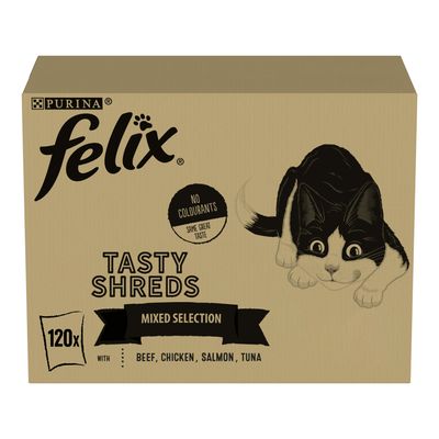 Felix Tasty Shreds Mega-Packung 120 x 80 g