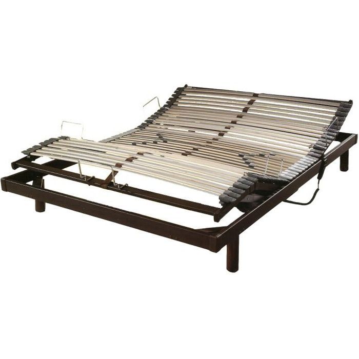 Electric adjustable bed base - MATTRESS PROMOTION - S50 mono - 39 multi-ply slats - Wired remote control