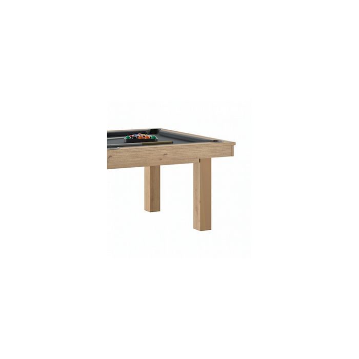 Convertible pool table/dining table - René Pierre - LAFITE Sand Oak - Slate Grey Cloth - 16 balls included