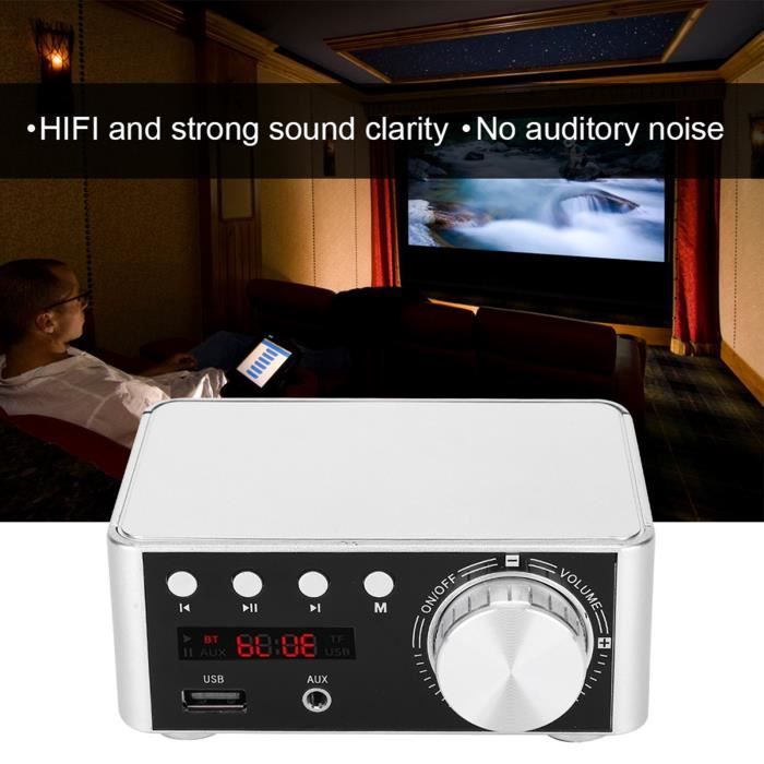 Amplificateur - MXZZAND - HIFI Bluetooth 5.0 - 50W x 2 - 30W x 2 à 4 ohms - Noir