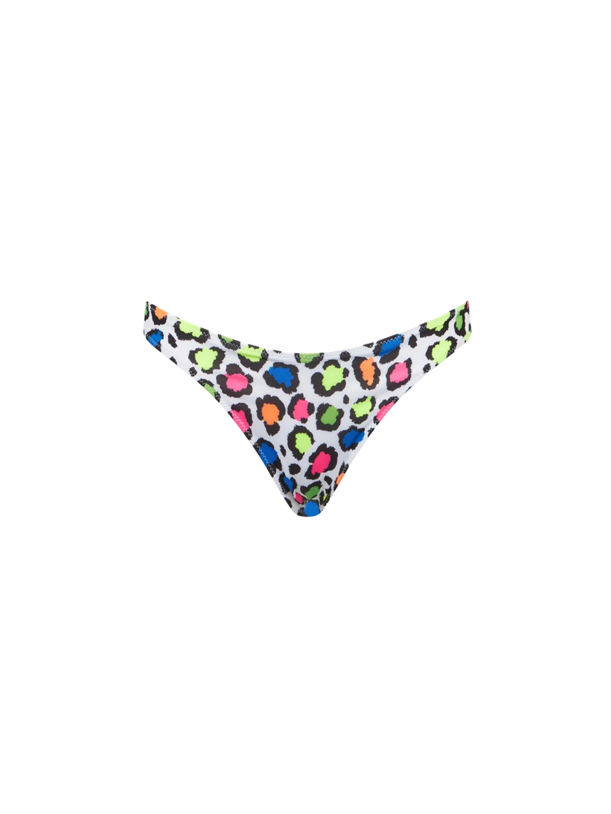 Hoog uitgesneden damesbadpak met veelkleurige dierenprint