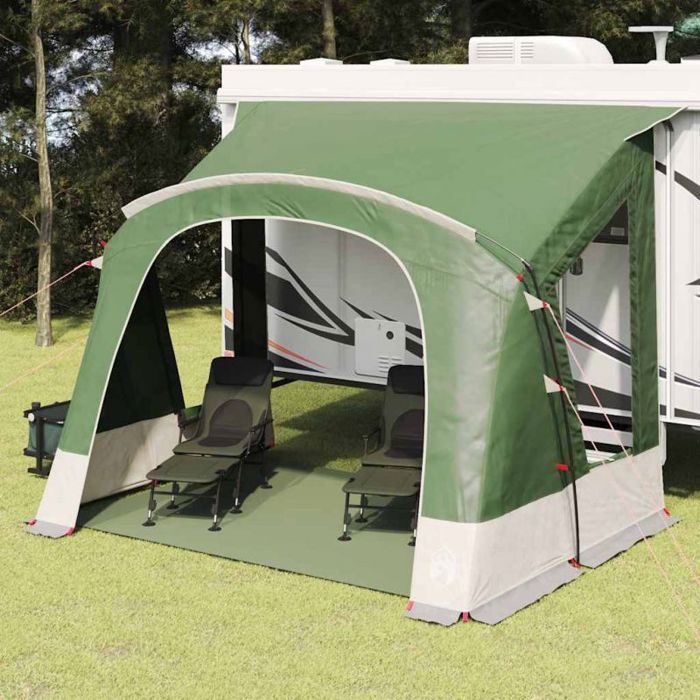 Tenda da campeggio/roulotte VIDAXL verde, 252 x 245 x 245 cm – Taffetà impermeabile, pieghevole