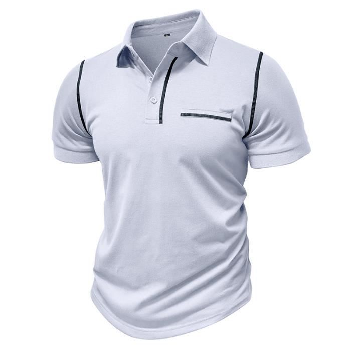 Herren-Poloshirt - INSFITY - Sommer - Kurzarm - Weiß