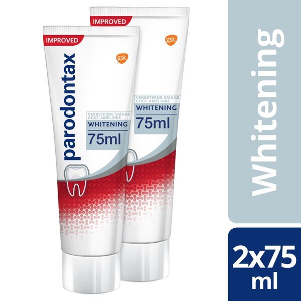 Parodontax balinoša zobu pasta<br>Medicīnas ierīce - 2 x 75 ml