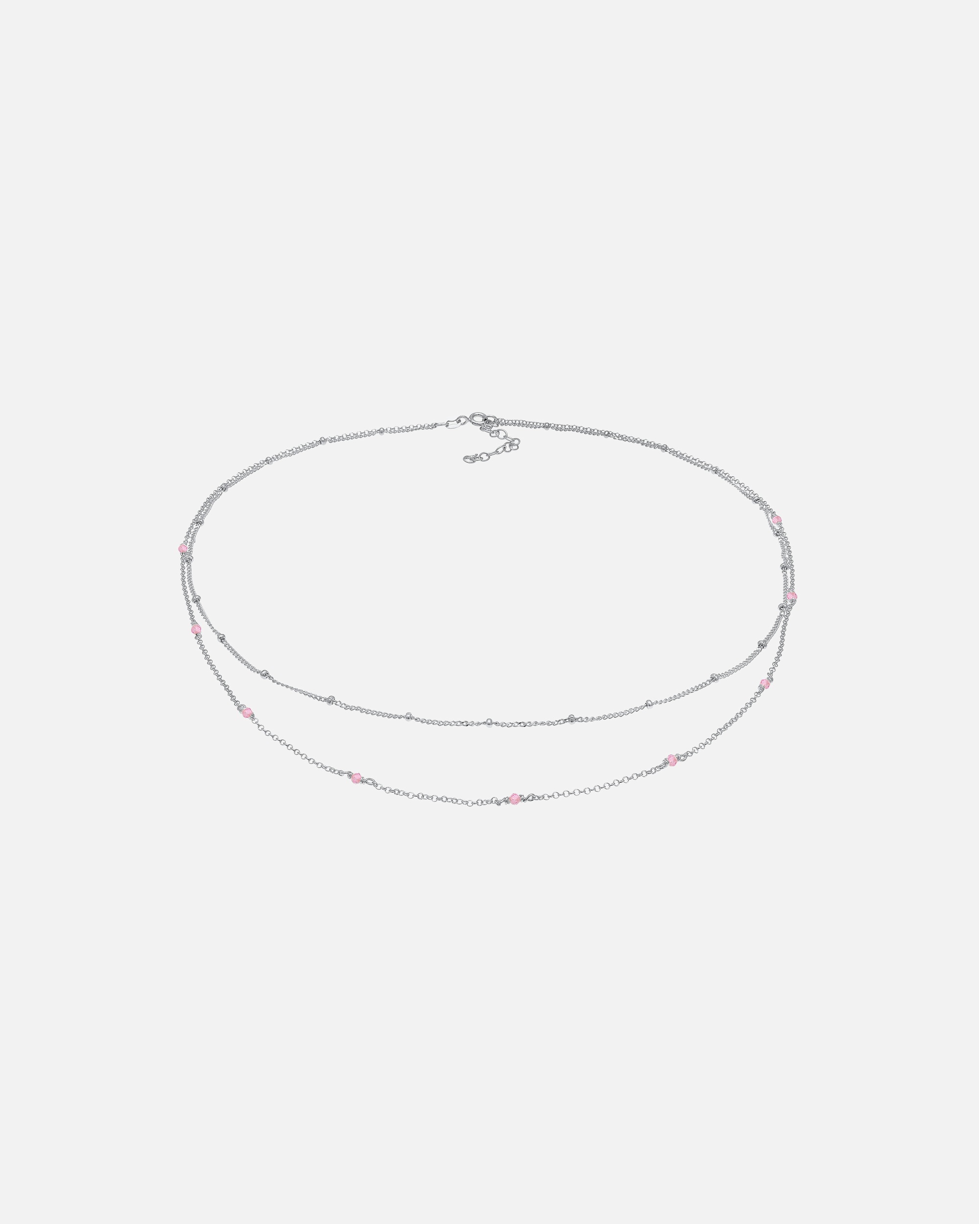 Elli Tendance filigrane pour dames avec des perles de quartz rose en argent sterling 925