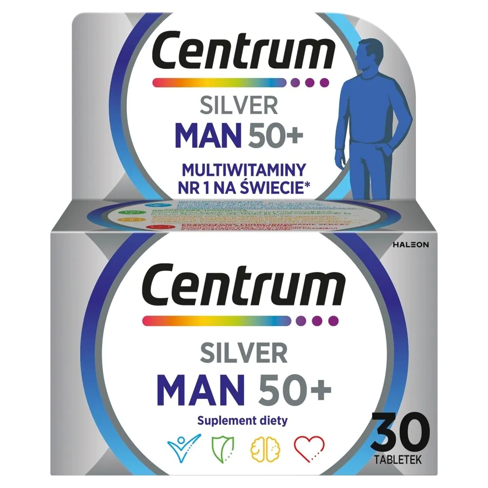 Centrum Silver Man 50+ Suplement diety z witaminami i minerałami Tabletki