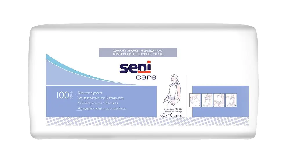 Seni Care, Jednorazowe śliniaki higieniczne z kieszonką