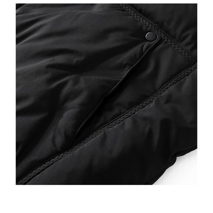 Chaqueta de plumas cálida para hombre, talla grande, para otoño/invierno, estilo casual, con cierre de cremallera - Caqui