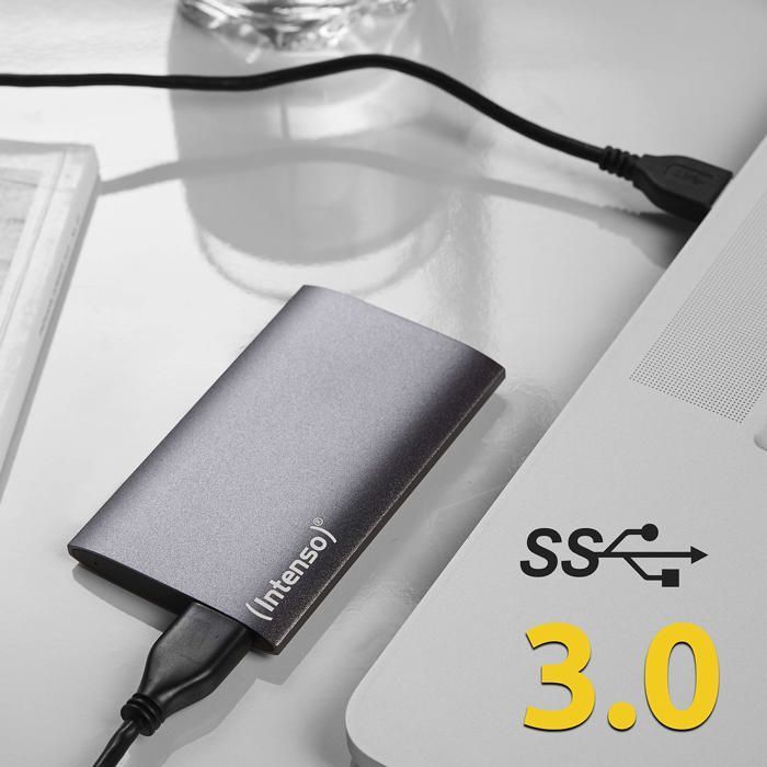 Disco rígido SSD externo - INTENSO - PREMIUM - 512 GB - Cinza