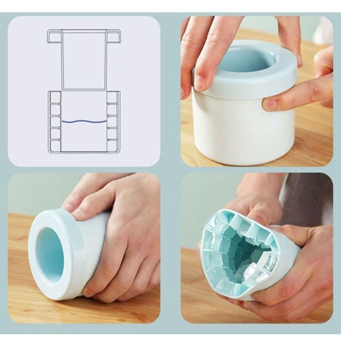 Molde redondo de silicona para cubitos de hielo: cubitera compacta y creativa para frigorífico, bar, cócteles, zumos y whisky.