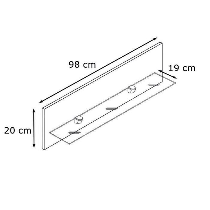Vladon Étagère Bari en Avola-Anthracite