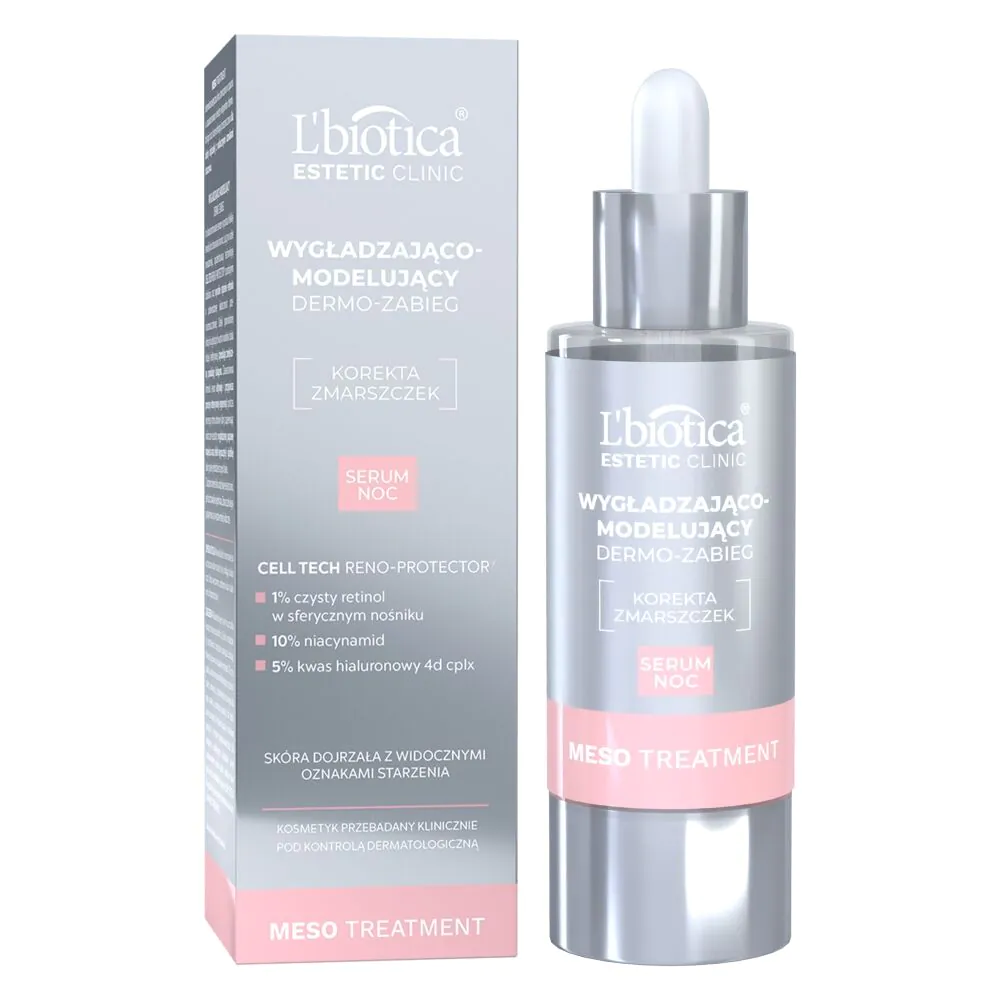 L'biotica Estetic Clinic Meso Treatment Wygładzająco-Modelujący Dermo-Zabieg Serum na noc