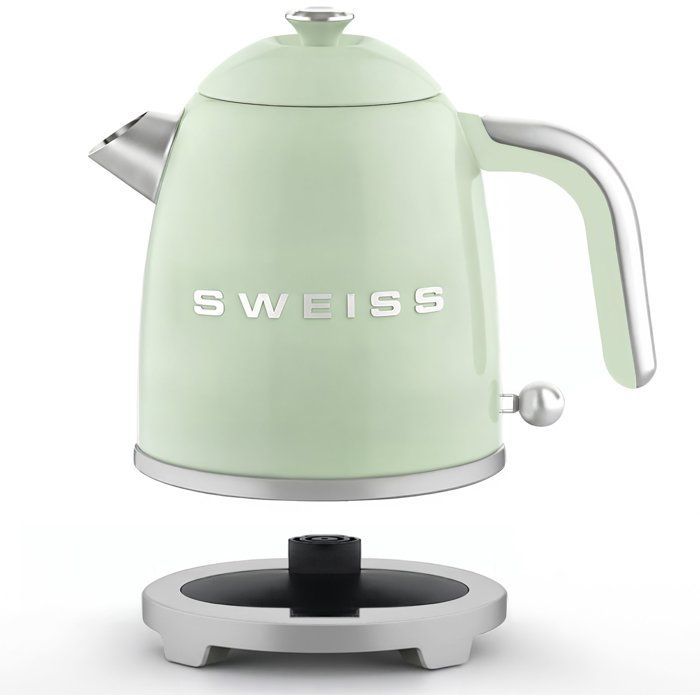Vintage Kettle - SWISS - KTS7 - 1000 W - 1 L - 360° Swivel Base - Green