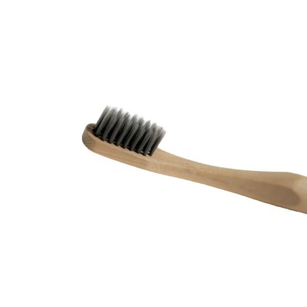 MyMouth bambusz fogkefe közepes sörtéjű szénszürke