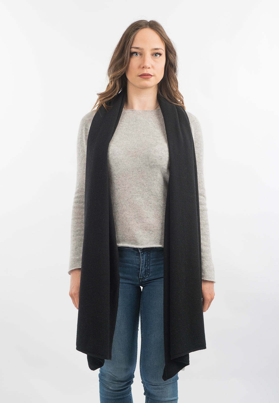 Sciarpa in cashmere Dalle Piane - nero