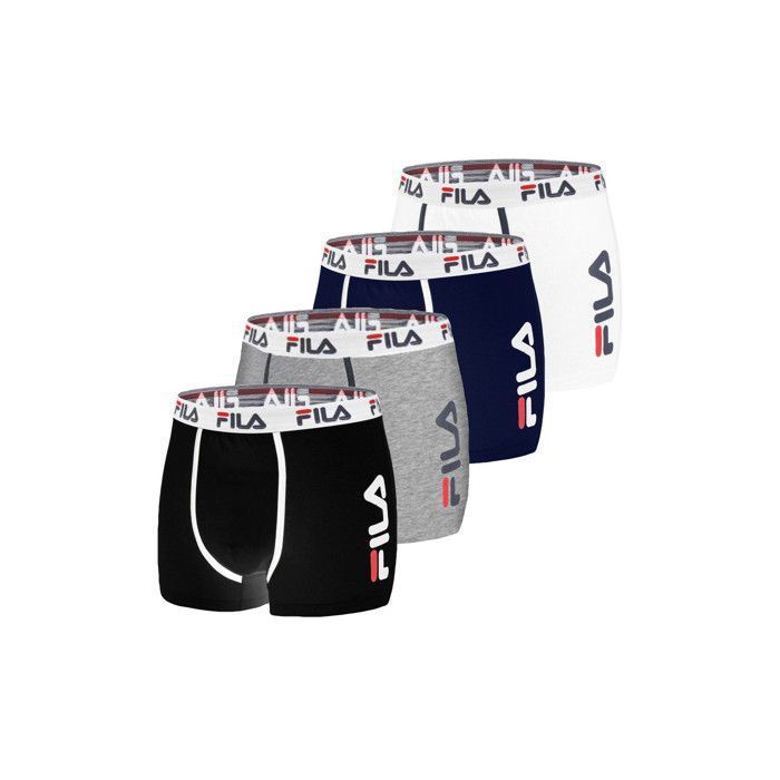 Fila Boxer Homme  Caleçon Homme - Gris  (Lot de 4)
