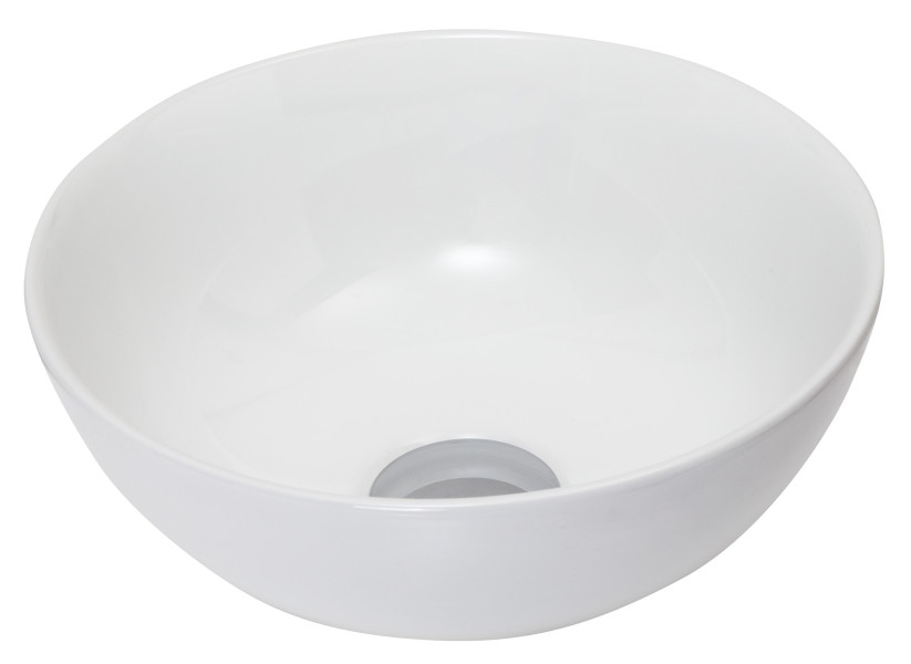 Umywalka Nablatowa Ceramiczna Okrągła Biała Sigma