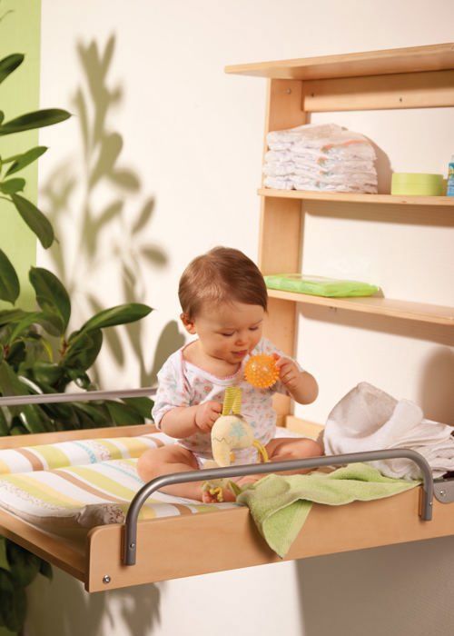 ROBA Table à langer Murale Pliable + Matelas à langer 
