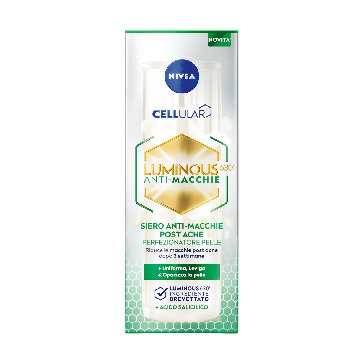 NIVEA Luminous 630 3-in-1 Anti-Akne-Serum 30 ml Für Mischhaut und fettige Haut mit Akneneigung