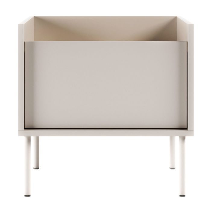 Table de chevet 1 portes – TOVI– cachemire/chêne Lindberg – 50 cm