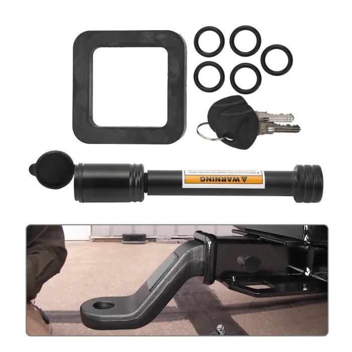 5/8-inch trekhaakpenvergrendeling, met 2-inch geluidsdempende pad, buisvormige sleutels, pakkingen